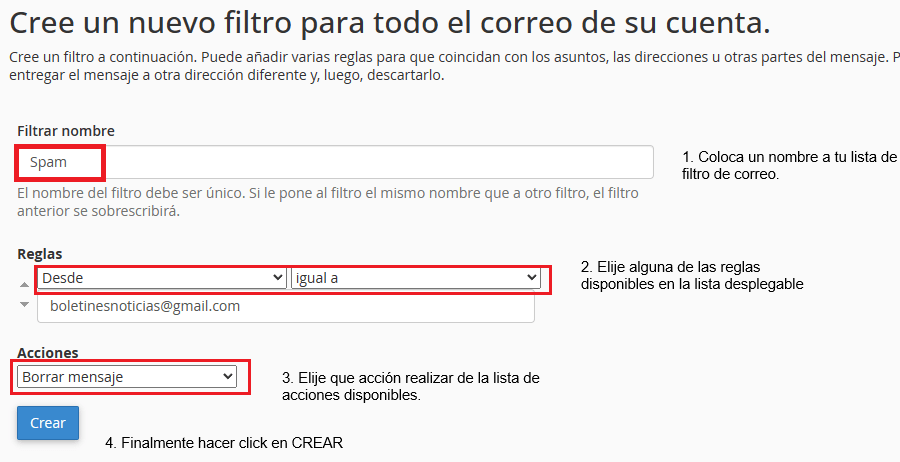 filtros de correo 1