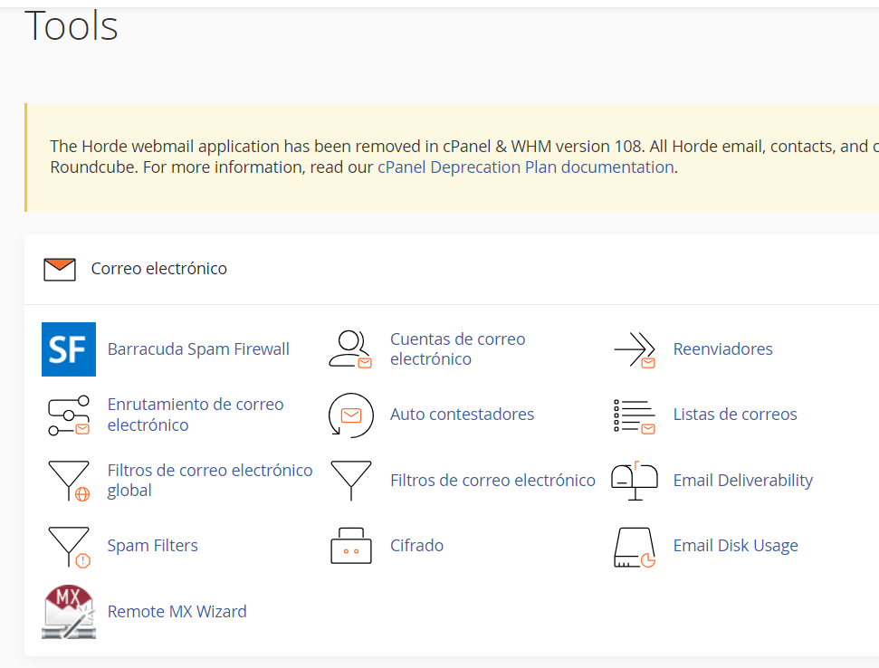 cpanel correo