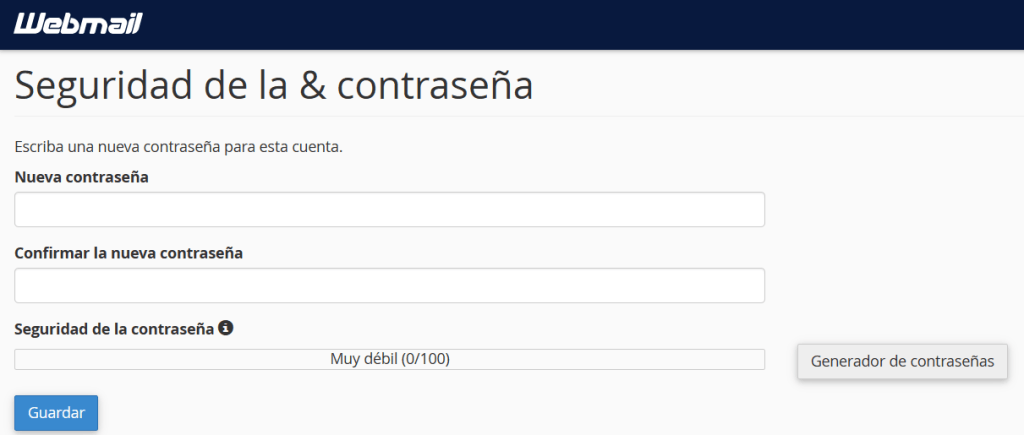 generadorContrasena cpanel