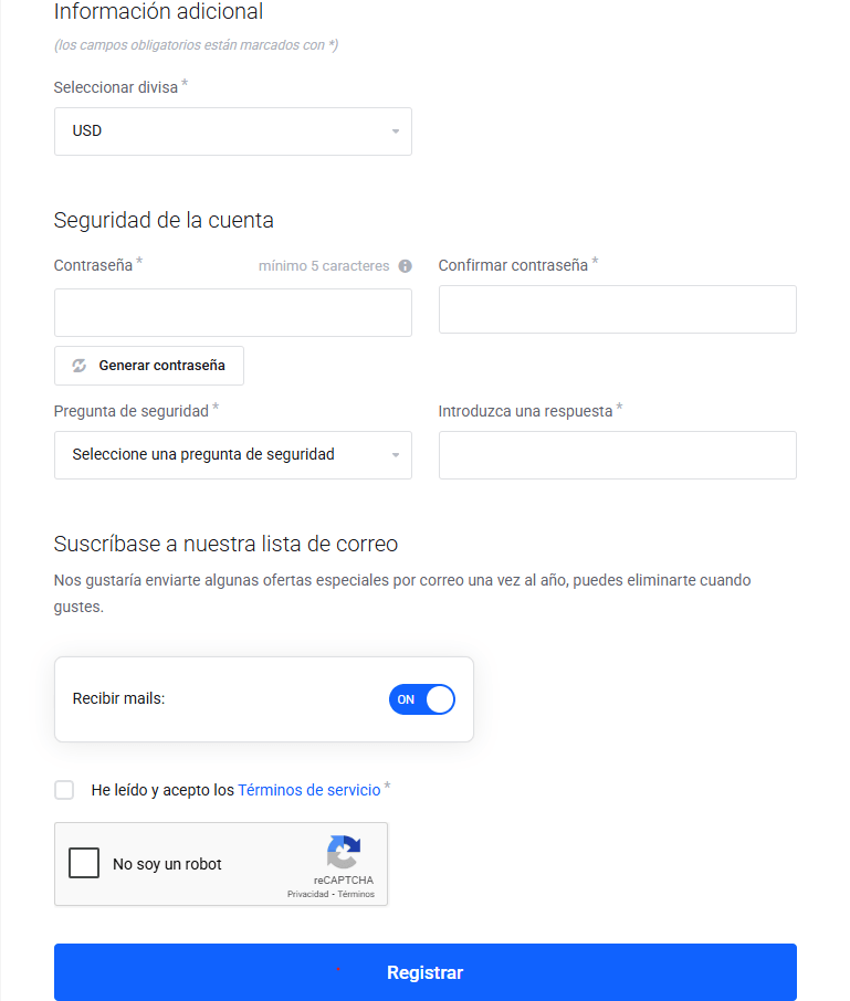 Datos de facturación